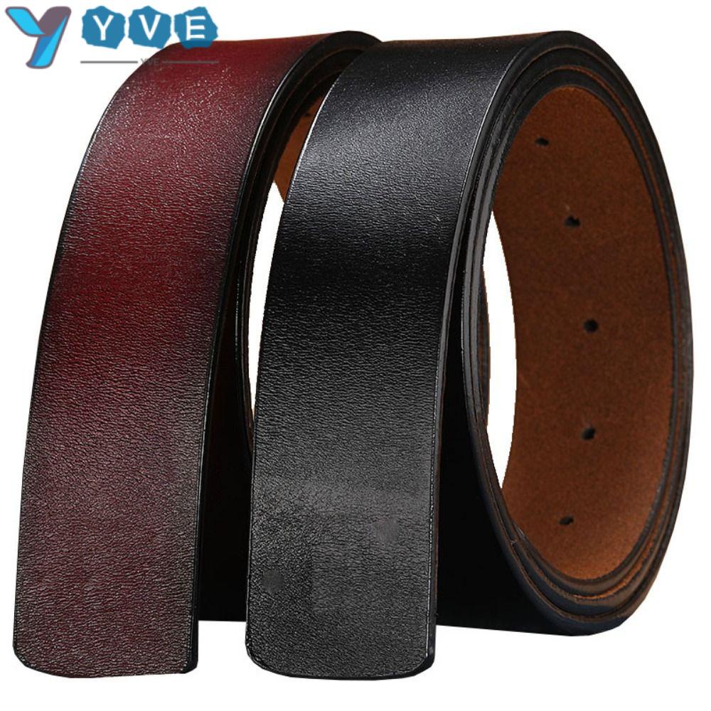 Dây Nịt Da Thật 3.3 / 3.8cm Với Lỗ Xỏ DIY Thời Trang