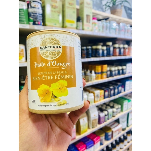 Viên Uống Tinh Dầu Hoa Anh Thảo Santerra Pháp, Cân Bằng Nội Tiết Tố Nữ 200 Viên