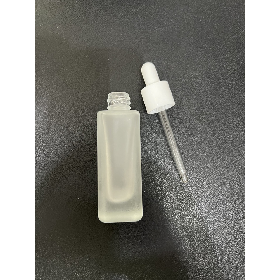 Chai lọ đựng tinh dầu,serum thủy tinh vuông màu trong mờ cao cấp 20ml