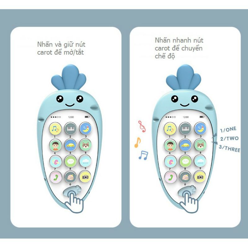 Đồ chơi điện thoại âm nhạc có gặm nướu cho bé