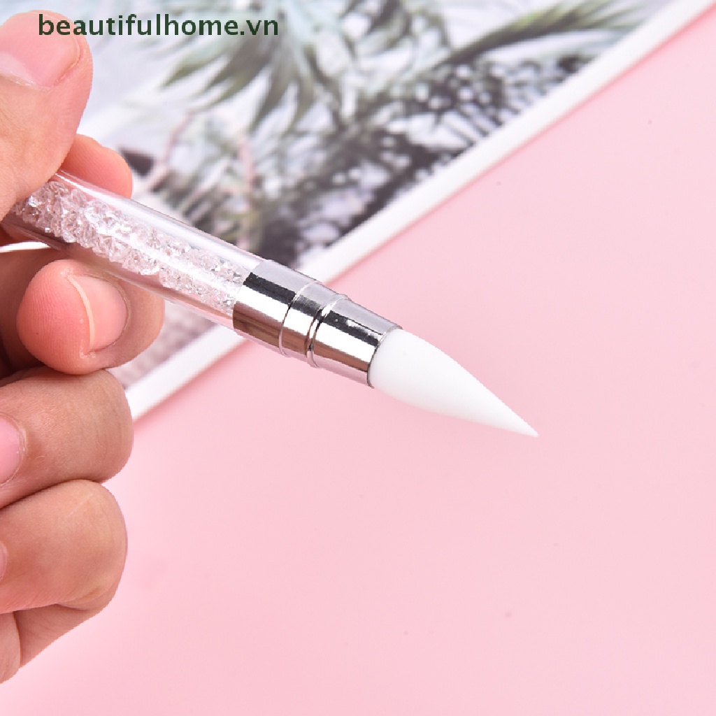 1 Cây Bút Hai Đầu Bằng Silicone Dùng Trang Trí Móng Nghệ Thuật DIY