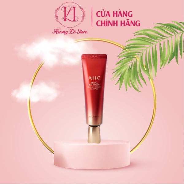 Kem Dưỡng Mắt AHC Royal Saponin Real Eye Cream For FACE 50ml màu đỏ