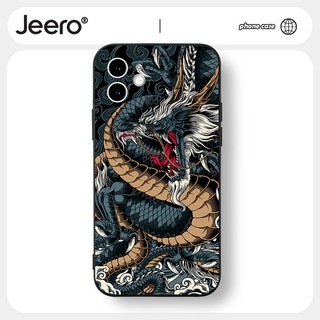 Ốp lưng JEERO mềm dễ thương đẹp ngầu nam đen Cho iPhone 14 13 12 11 Pro Max SE 2020 X XR XS 8 7 ip 6S 6 Plus kute HFF2251