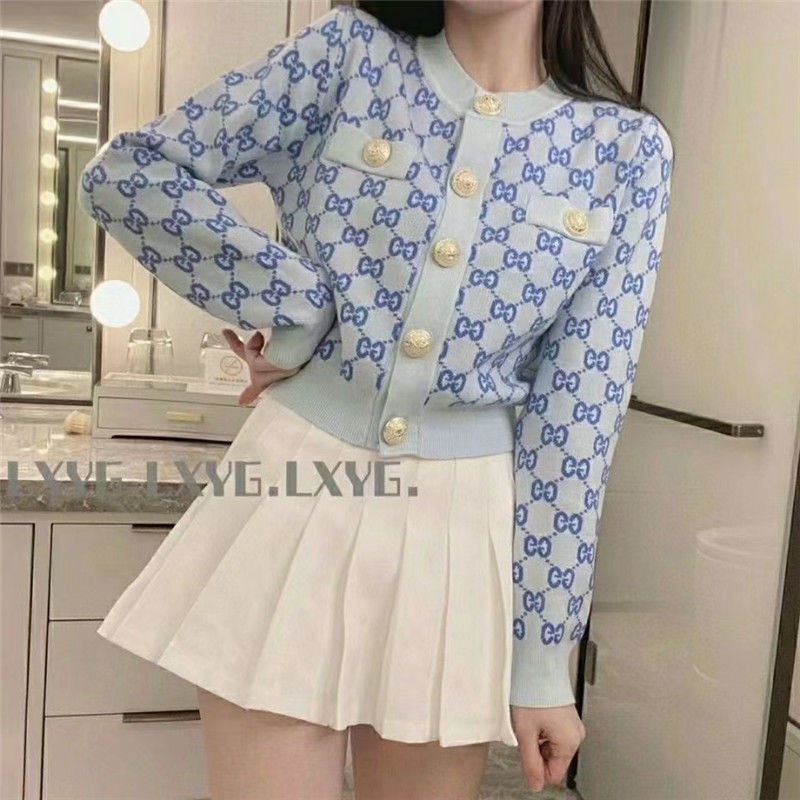 Hàng Có Sẵn!Gucc!Áo Khoác Cardigan Dệt Kim Thiết Kế Mới Năng Động Thời Trang Dành Cho Cặp Đô