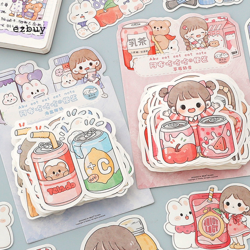 Set 100 Miếng Dán Ghi Chú DIY Họa Tiết Hoạt Hình Dễ Thương Cho Bé