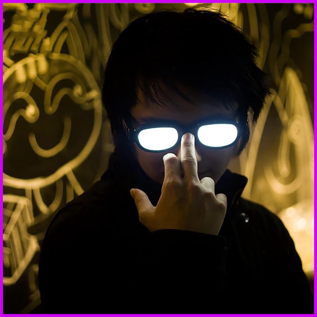 Mắt Kính EL Có Đèn LED Phát Quang Độc Đáo Cho Tiệc Halloween / Giáng Sinh