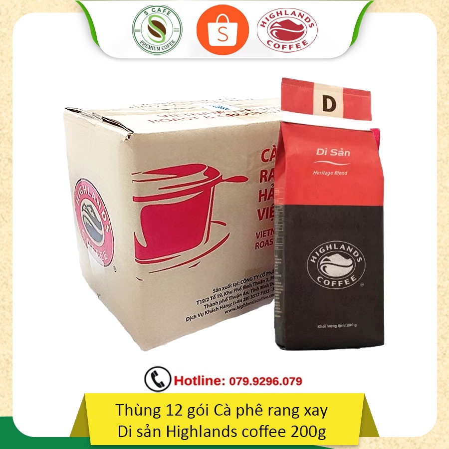 Cà phê Rang xay Di sản Highland Coffee 200g