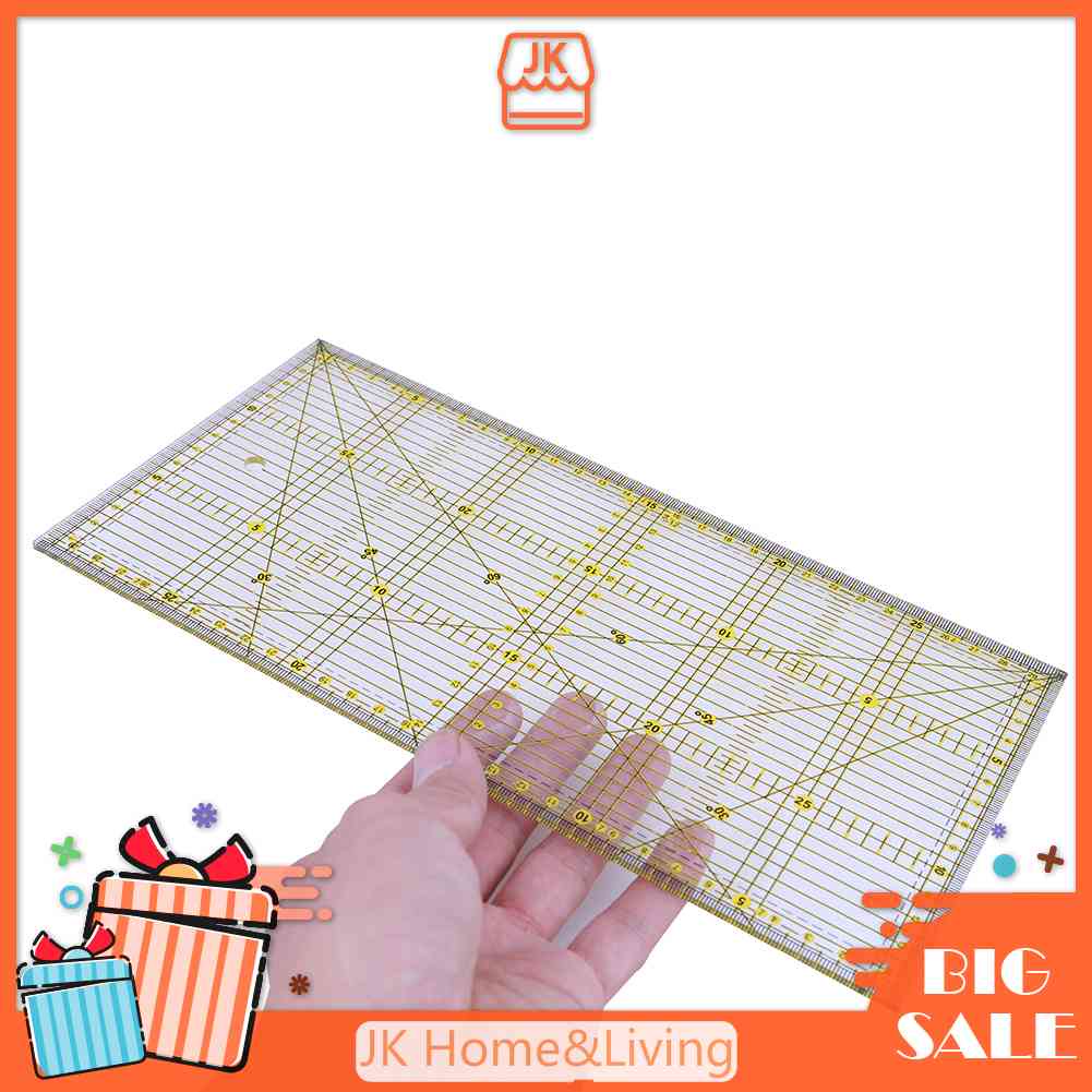 Thước Acrylic Trong Suốt 30X15Cm Chuyên Dụng May Vá