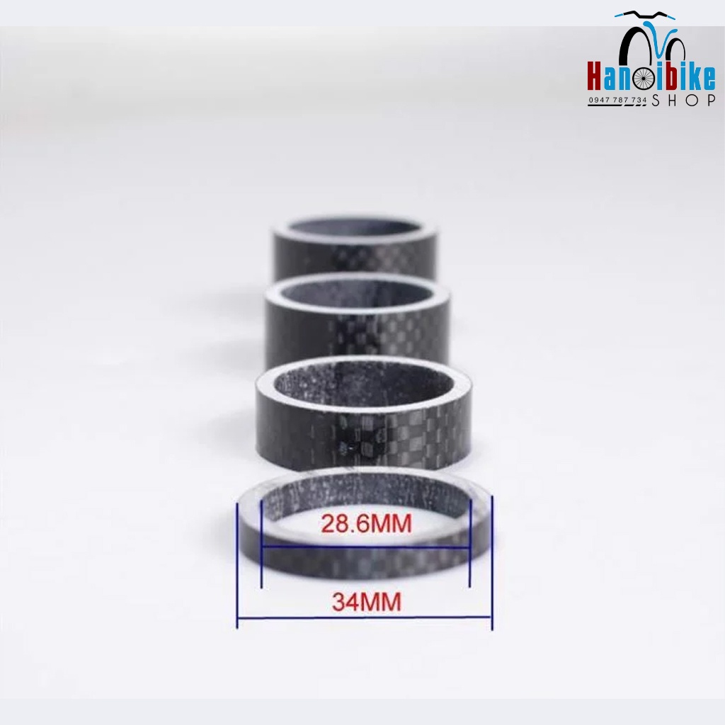 Ring carbon vòng Chêm chén cổ cho potang xe đạp fixed gear