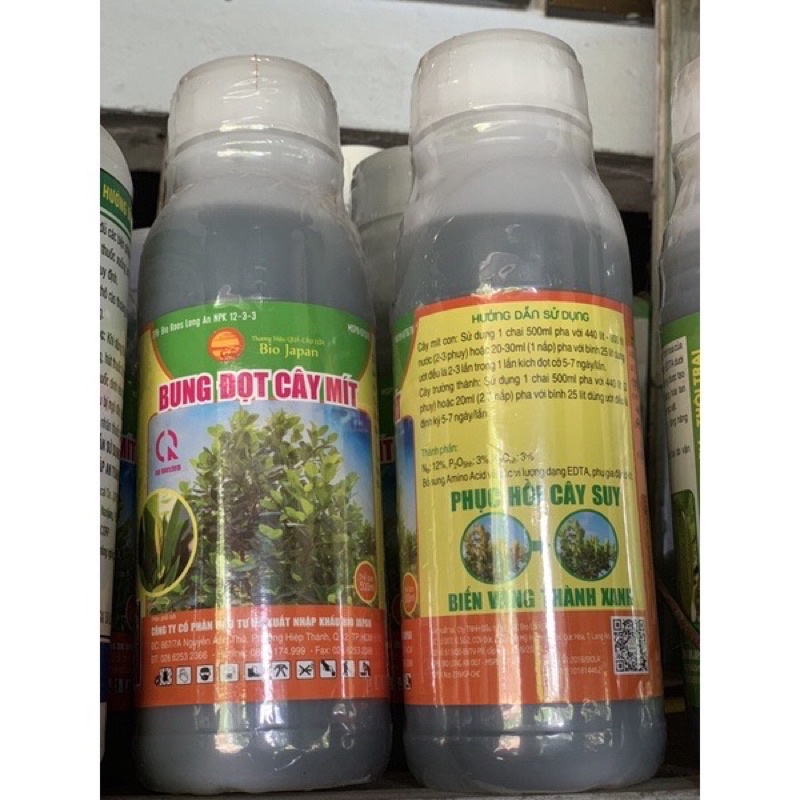BUNG ĐỌT CÂY MÍT  CỦA QUẢ CẦU LỬA CHAI 500ml/2phuy