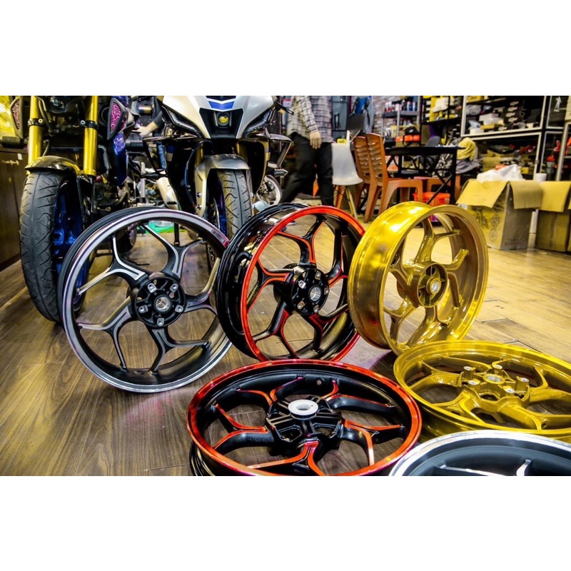 Vành Asio bản lớn 3.0-17 và 4.5-17 lắp Yamaha Exciter 150- Fz150i.