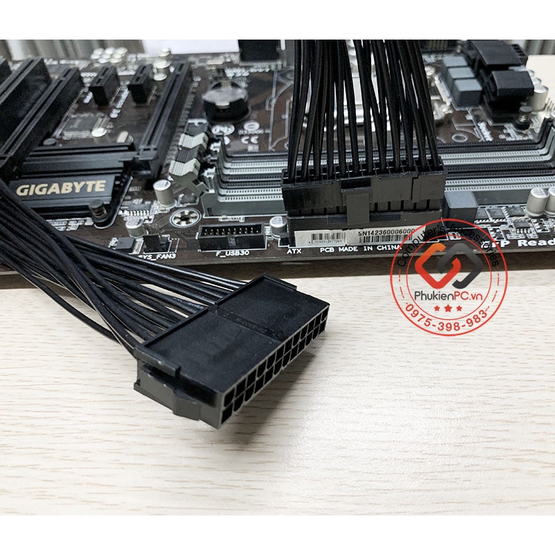 Cáp nguồn PSU ATX 24Pin Đực sang Cái, dài 50cm. Dùng nối dài dây nguồn 24Pin Male to Female cho Main máy tính Mod DIY PC