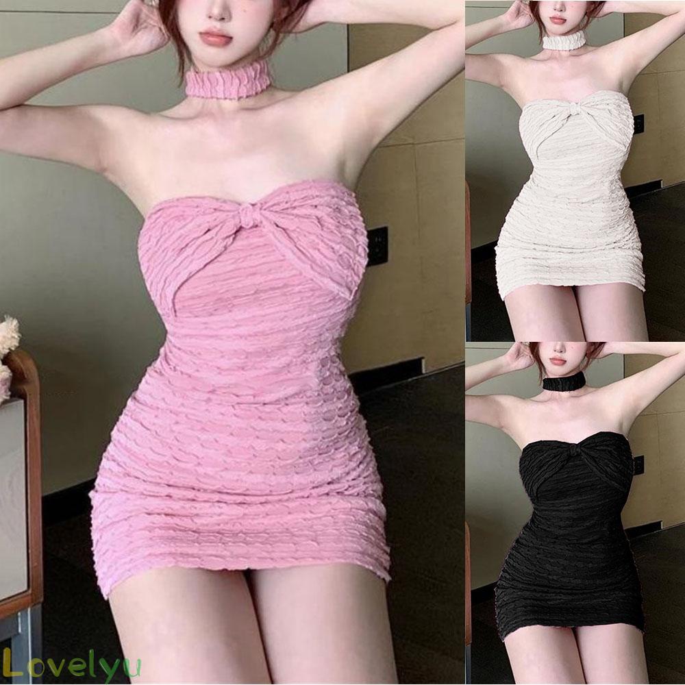 Đầm Body Phối Nơ Thiết Kế Ôm Sát Tôn Dáng