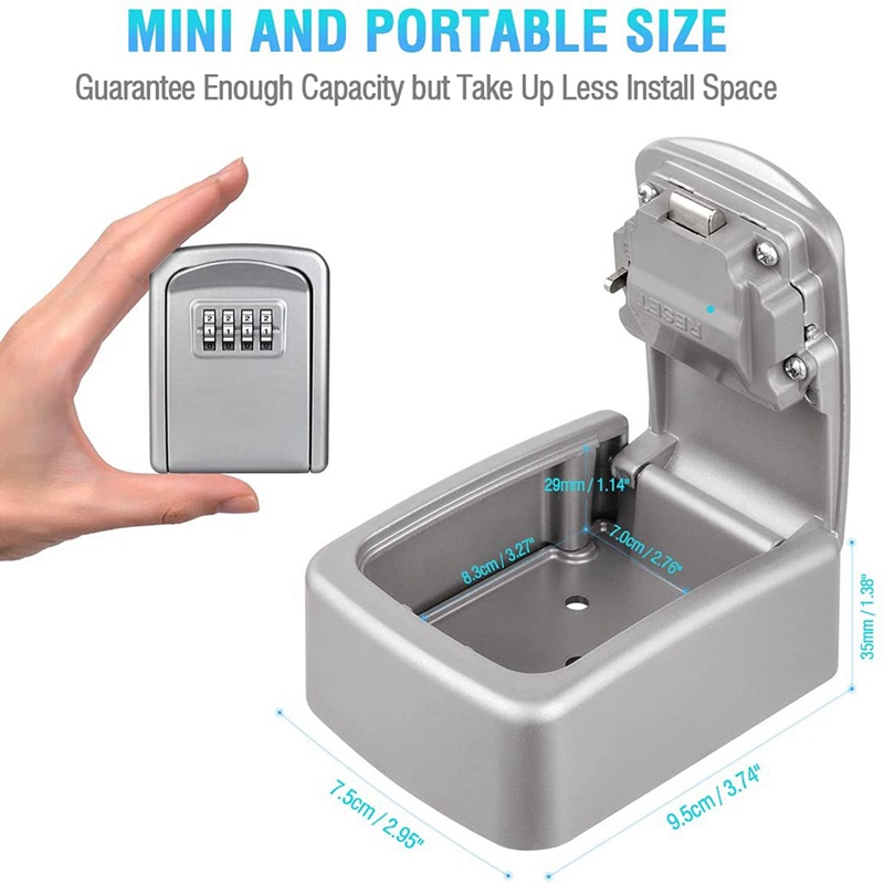 Ổ Khóa Gắn Tường 4 Chữ Số Chống Thời Tiết Tiện Dụng Cho Nhà Cửa