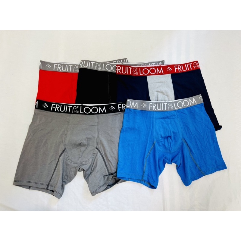 Combo 3-5-7 pcs quần sịp boxer nam fruit of the loom,chất liệu 90%cotton 10%spandex co giản 4 chiều,thoáng mát