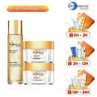 Combo ngăn ngừa lão hóa Bio-Gold chiết xuất vàng 24K (Nước dưỡng 150ml + Kem dưỡng ngày 40gr + Kem dưỡng đêm 40gr)