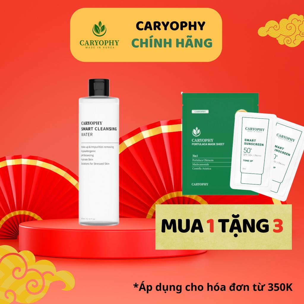 Nước tẩy trang cho da mụn, da nhạy cảm Caryophy Smart Cleansing Water 300ml