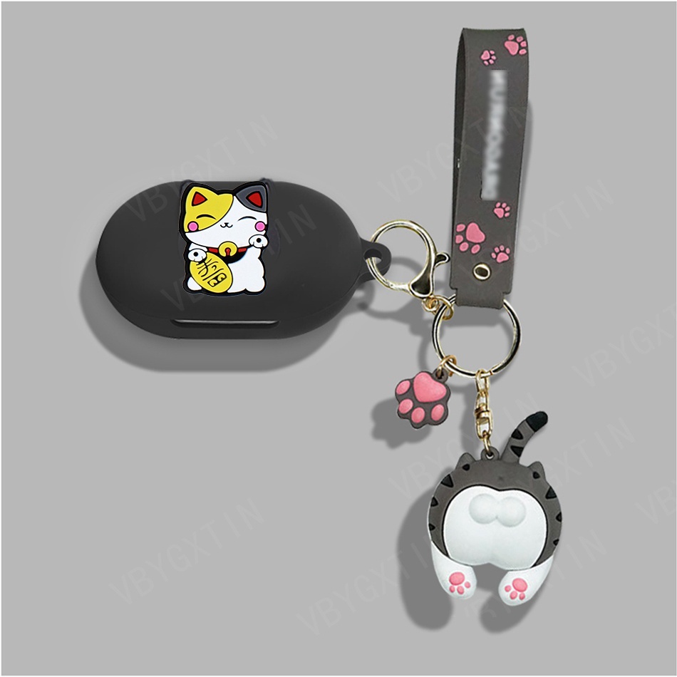 Vỏ Bảo Vệ Hộp Sạc Tai Nghe redmi buds 4 Lite redmi buds 4Lite Bằng Silicon Hình Phi Hành Gia / Chó / Mèo / Gấu Trúc Dễ Thương Kèm Móc Khóa