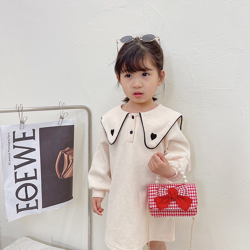 Túi Đeo Chéo Màu Đỏ Mừng Năm Mới Phong Cách Công Chúa Cho Bé Gái