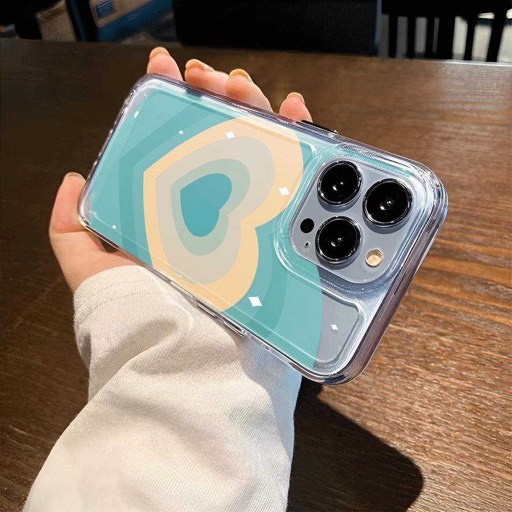 Ốp Điện Thoại Trong Suốt Họa Tiết Trái Tim Cho iphone 14promax 13 12 11 7Plus 7 8 X XS Max