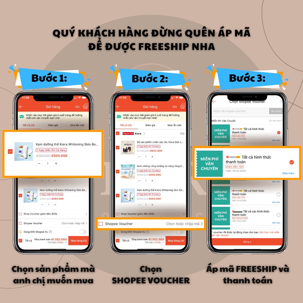 Kem dưỡng thể KIERA Whitening Skin Body sáng, tối Dưỡng Trắng, cấp ẩm từ thiên nhiên