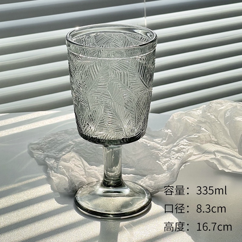 Ly Thủy Tinh Uống Rượu Vang Phong Cách Retro Châu Âu Kính