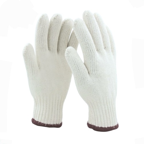 Một Cặp Găng Tay Bảo Hộ Lao Động Sợi Len Màu Kem Sử Dụng Cho Ngành Xây Dựng, Cơ Khí, Sắt Thép, Nhà Máy, Bốc Vác