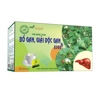 Trà bổ gan, giải độc gan ĐB Dược liệu Đông Bắc - Mát gan, giải độc gan - hộp 20 túi trà lọc tiện lợi