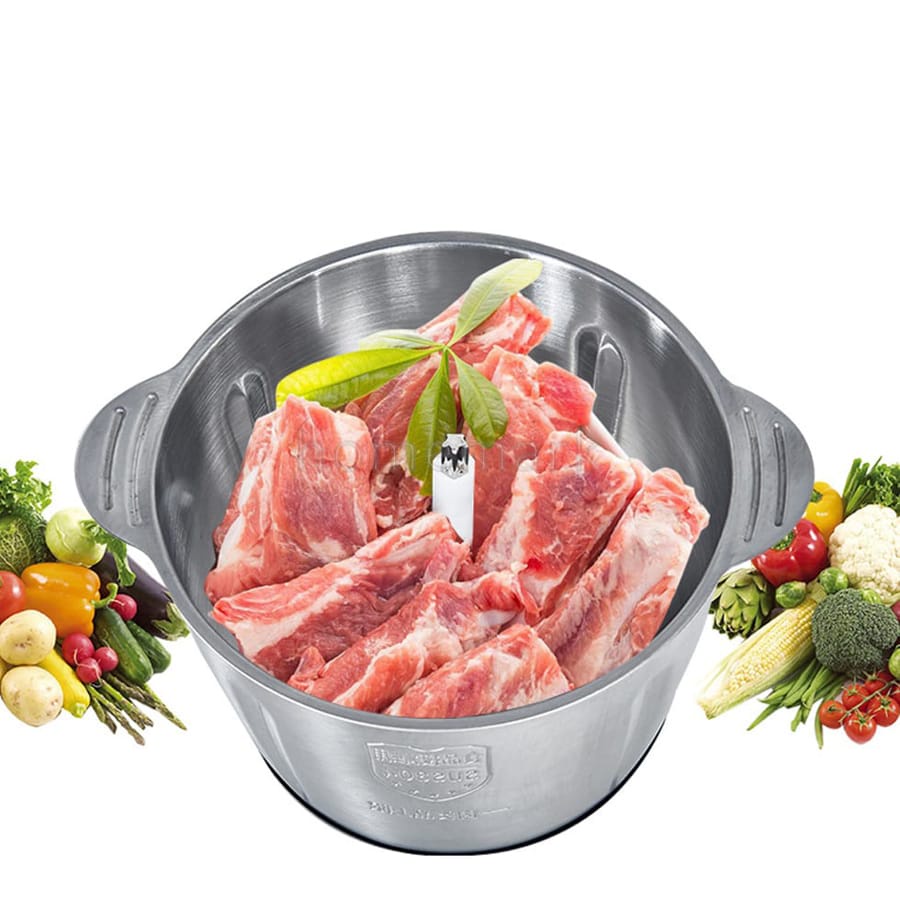 Máy Xay Thịt Đa Năng 2L Cối Inox Công Suất 250W, Cối Xay 4 Lưỡi Sắc Bén, Có Thể Tháo Rời, Xay Thực Phẩm Đa Năng
