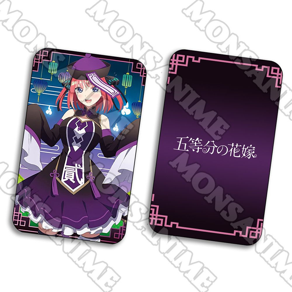 Ảnh card bo góc in hình Gotoubun No Hanayome NHÀ CÓ NĂM NÀNG DÂU ver PHÁP SƯ thẻ bo viền 5*8cm anime chibi 1 tấm