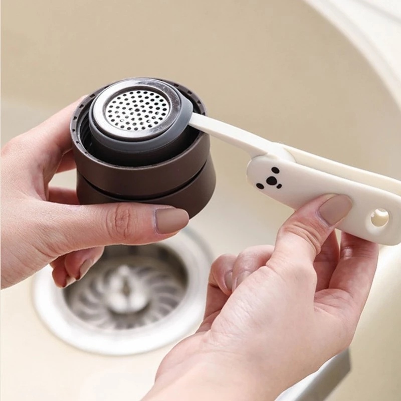 Cọ Vệ Sinh Cốc / Bình Nước / Bàn Phím / Ấm Trà Đa Năng 3 Trong 1 Hình Gấu Hoạt Hình Dễ Thương