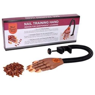 Bàn tay giả học làm nail có khớp cao cấp , Bàn tay giả làm mẫu nail tặng kèm 100 móng gắn