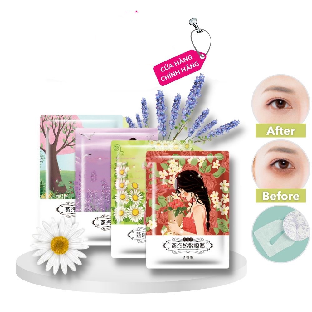 Mặt Nạ Xông Hơi Nóng Thư Giãn Cho Vùng Mắt Giảm Mệt Mỏi, Căng Thẳng, Giúp Ngủ Ngon, Lưu Thông Máu, Mờ Quầng Thâm Mắt