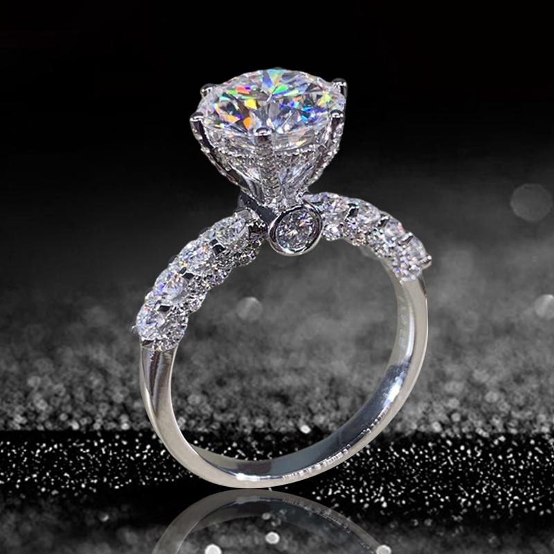 Nhẫn Mạ Bạc Đính Đá Zircon Thời Trang Cho Nữ