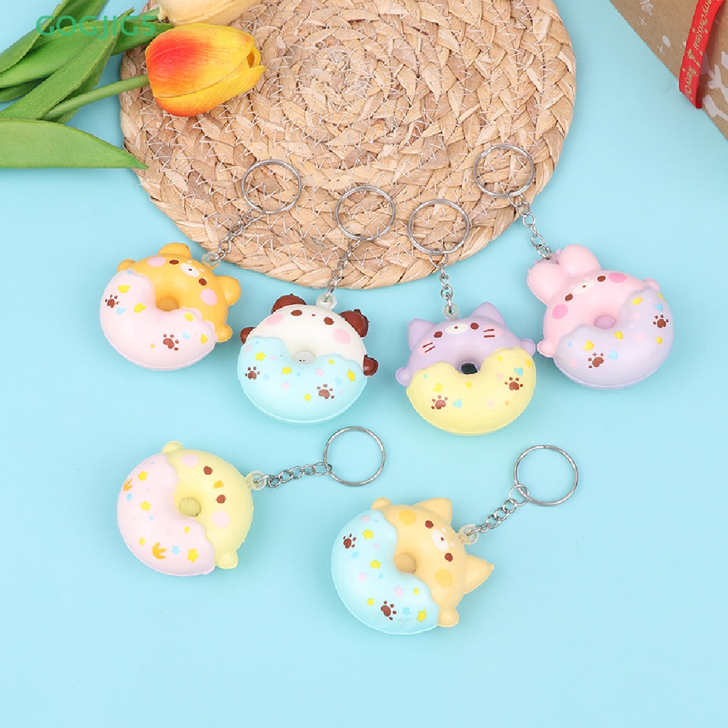Móc Khóa Hình Bánh Donut Đồ Chơi Đàn Hồi Chậm