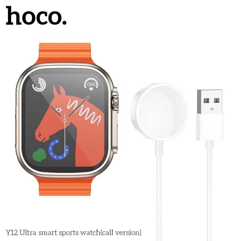 Đồng Hồ Thông Minh HOCO Y12 Ultra - Theo Dõi Sức Khỏe, Nhịp Tim, Hỗ Trợ Thể Thao, Nghe Gọi, Chống Nước IP67