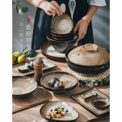 Bộ Bát Sứ Nâu Trầm Nhật Bản Cao Cấp