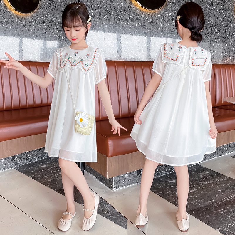 Máy Sản Xuất Fancy Maker Fancy Maker✨Đầm Công Chúa Mùa Hè Thêu Hoa Phong Cách Ngọt Ngào Thời Trang Mới Cho Bé Gái