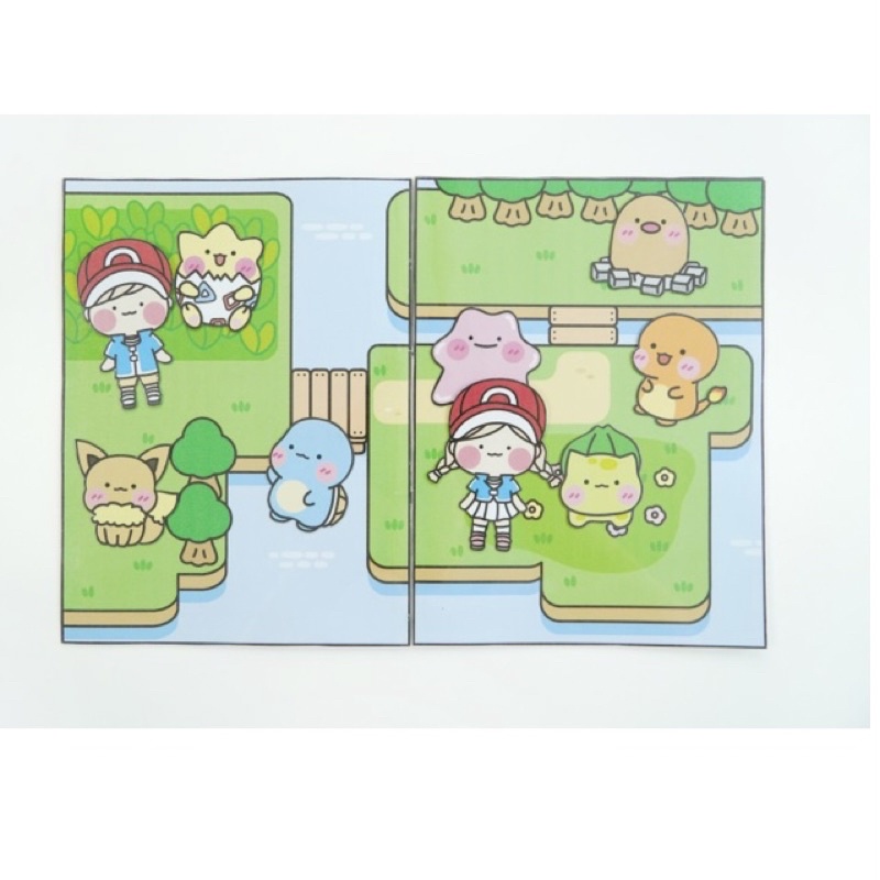 Búp bê giấy Công viên pokemon dễ thương