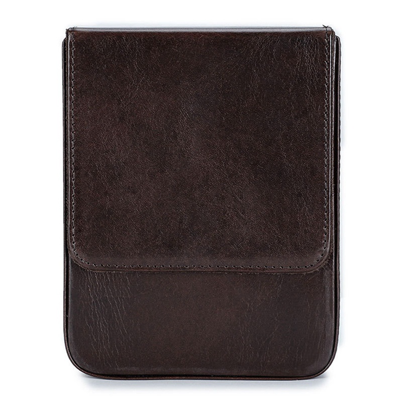 Túi Đựng Bút Bằng Da Màu Cà Phê Cổ Điển Cho Nam Và Nữ