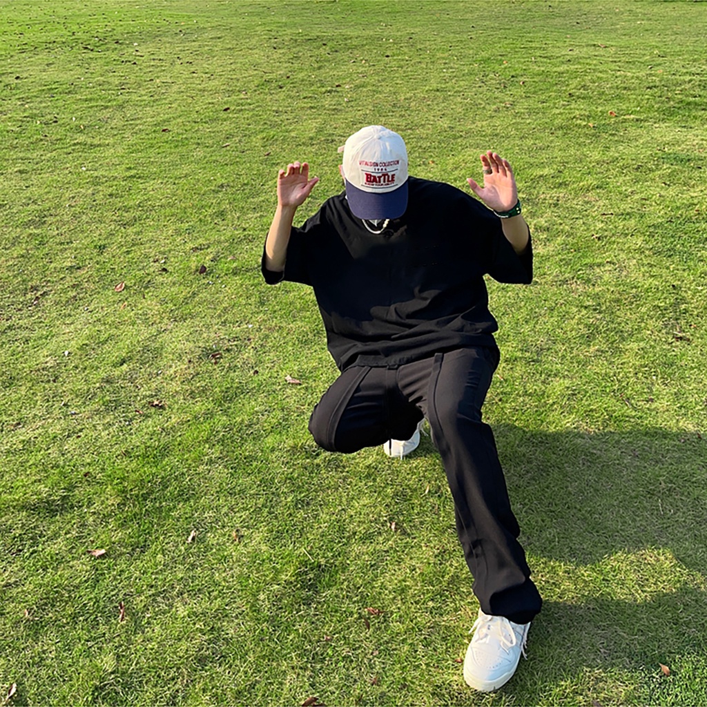 Quần dài kaki lưng thun nam nữ unisex hack dáng Highway pant