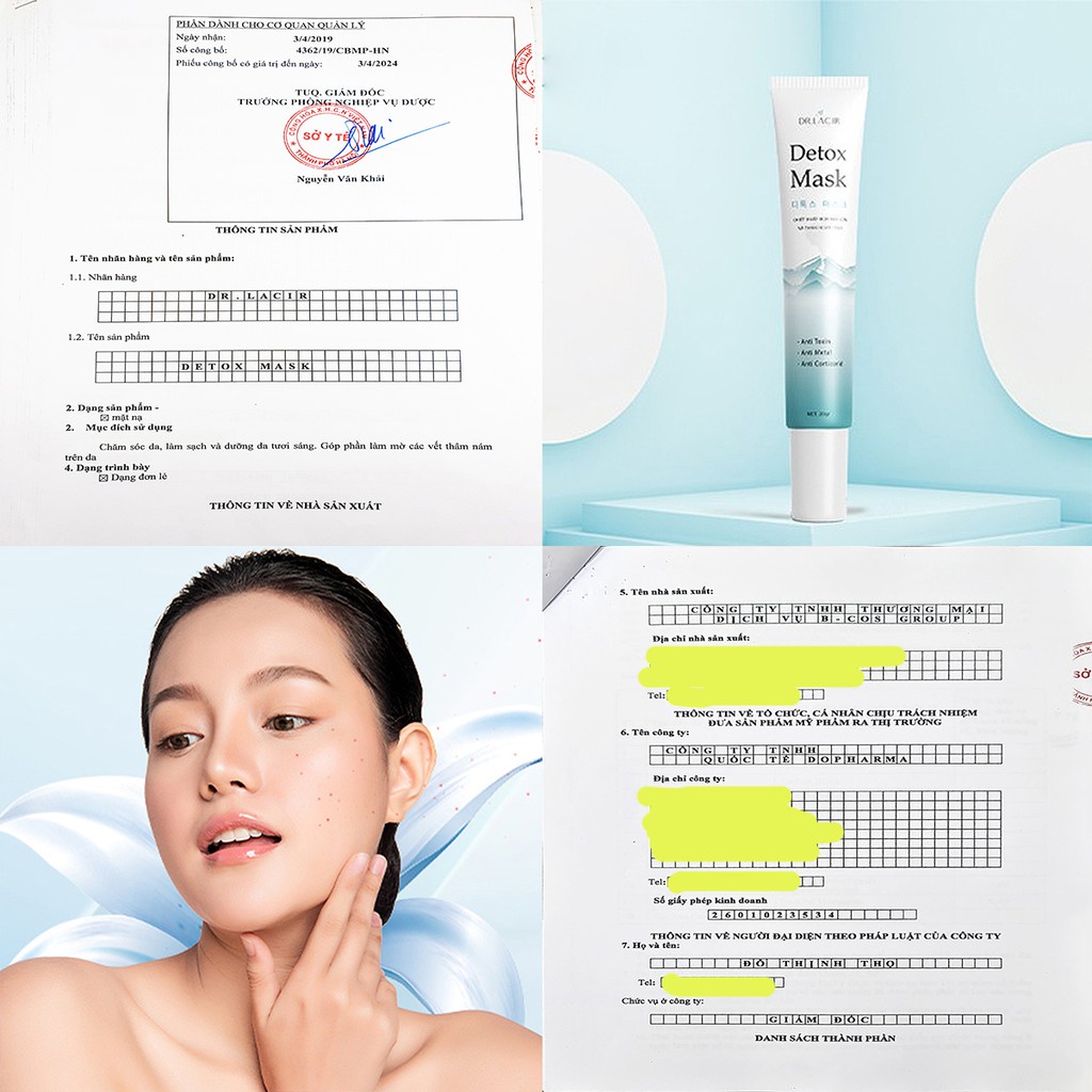 Mặt nạ thải độc DR.LACIR Detox mask 35g