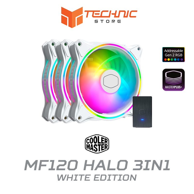 Bộ quạt tản nhiệt Cooler Master MF120 HALO 3IN1 WHITE