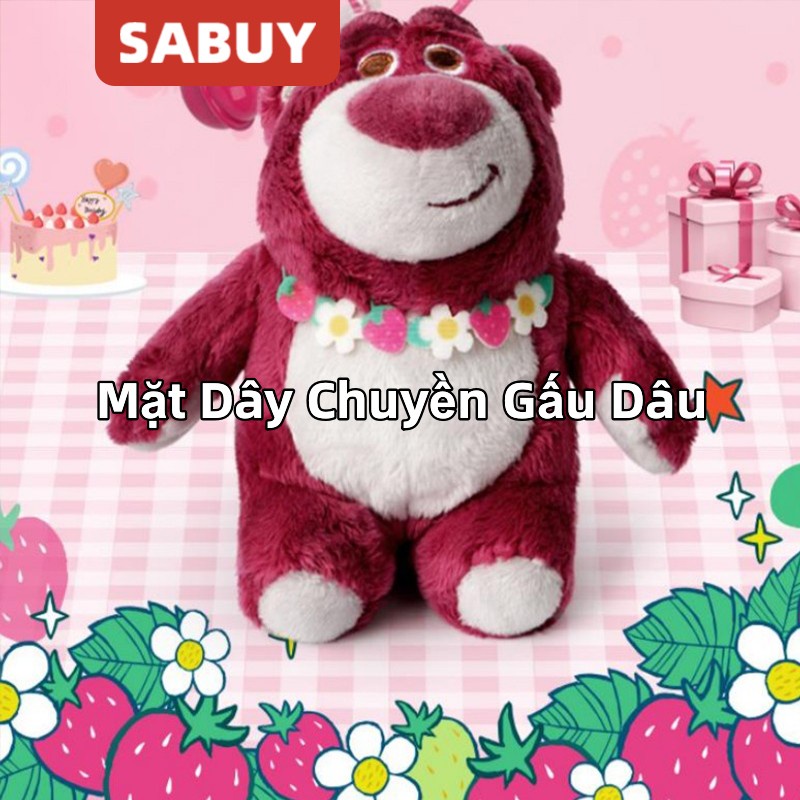 Thú Nhồi Bông Hình Chú Gấu Dâu Tây Disney Đáng Yêu Cho Bé Gái