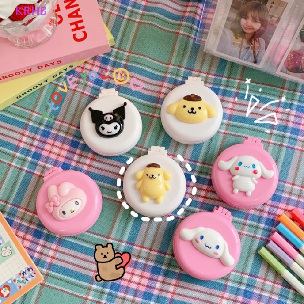 Krhb Lược Chải Tóc Đệm Khí Mát Xa Hoạt Hình Kawaii Kèm Gương Cầm Tay Dễ Thương Cho