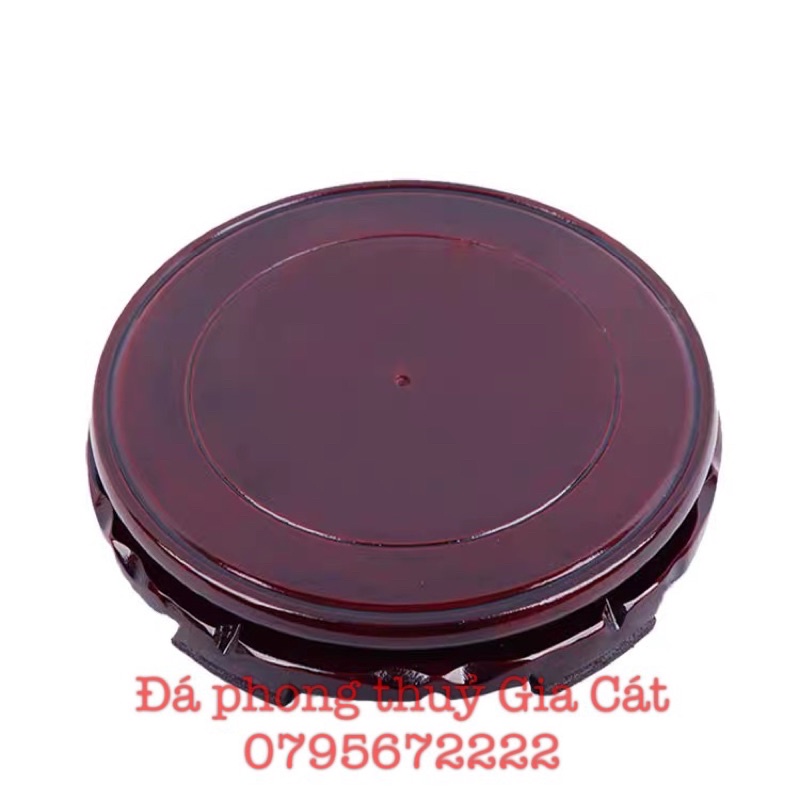 Đế gỗ tròn xoay đặt đồ trưng bày phong thuỷ