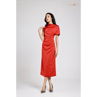 Đầm công sở nữ chất lụa, kiểu bút chì, dáng dài Kaylin Dress của Anmier - Phong cách cổ điển, sang trọng
