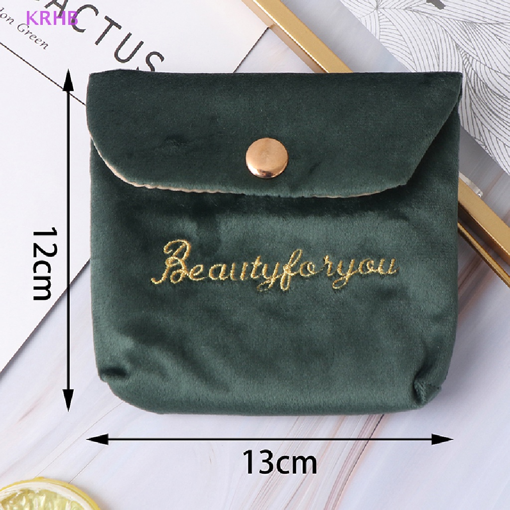Túi Đựng Mỹ Phẩm Son Môi KRHB Bằng Nhung Dùng Đi Du Lịch Tiện Lợi Mới