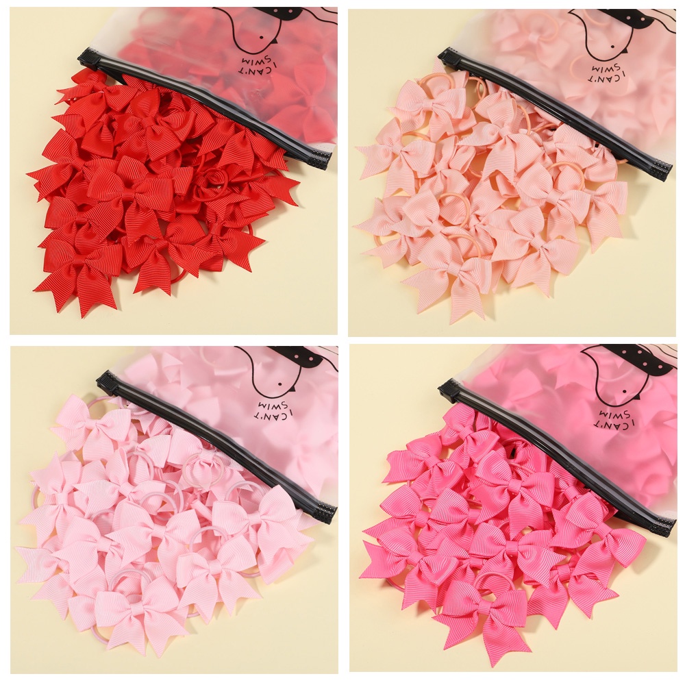 Set 30 dây buộc tóc KIDSBOWS đính nơ dễ thương dành cho bé gái