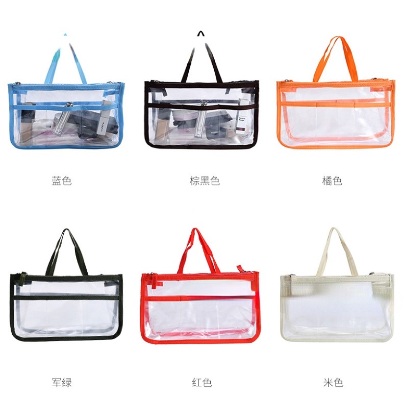 Túi Đựng Mỹ Phẩm Bằng EVA Trong Suốt Hai Lớp Có Khóa Kéo Tiện Dụng